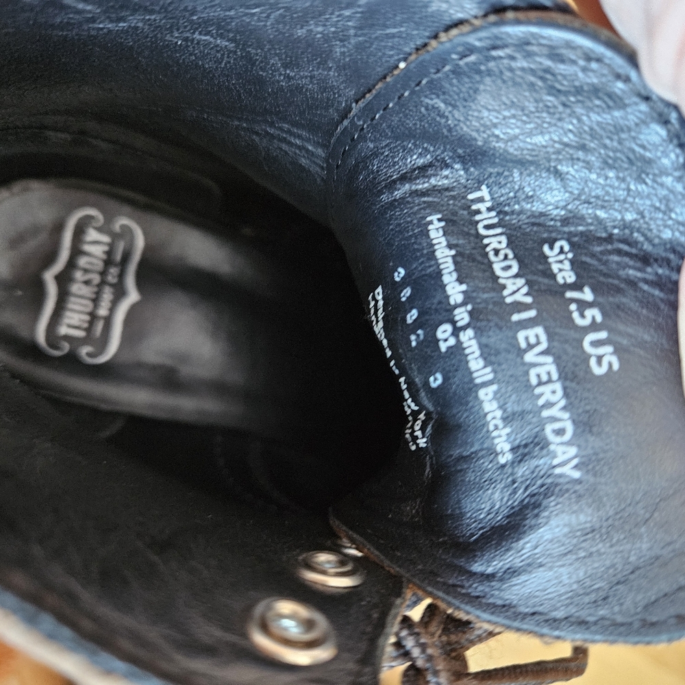 Thursday Boot Company Brown Lace Up Boots - Picture 6 of 7